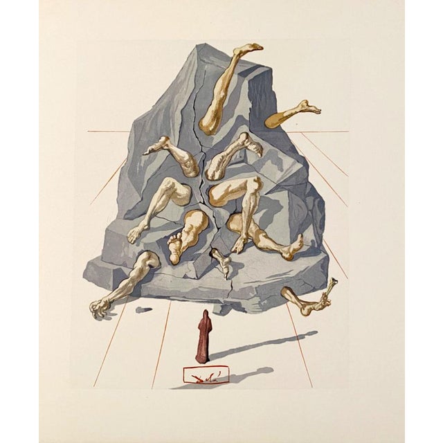 Salvador Dali The Divine Comedy - Hell 19 - The Simoniacs, 1963 Color woodcut on Rives vellum Signed in the plate, not...
