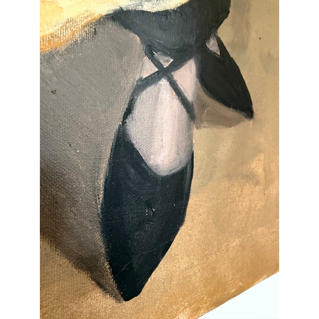 Glamorous Portrait of Elegant Woman - Original Painting on Canvas For Sale - Image 12 of 16