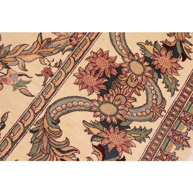 1990s Bohemein Basan Pak-Persian Beige/Green Wool Rug - 10'0'' X 14'4'' For Sale - Image 5 of 8