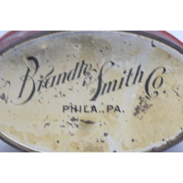 Mellomints Pre Ww2 Candy Tin Metal Oval Box With Removable Lid Made in Usa 4904b For Sale In Miami - Image 6 of 9