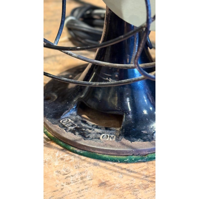 Vintage Emerson 2450b 4 Blade Electric Table Fan Working For Sale - Image 9 of 11