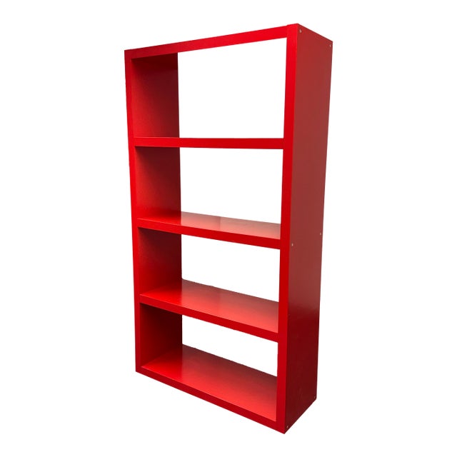 Ikea Kallax Laminate Bookshelf, Red For Sale