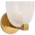 AERIN for Visual Comfort Signature Carola Single Sconce in Hand-Rubbed Antique Brass with White Strie Glass For Sale