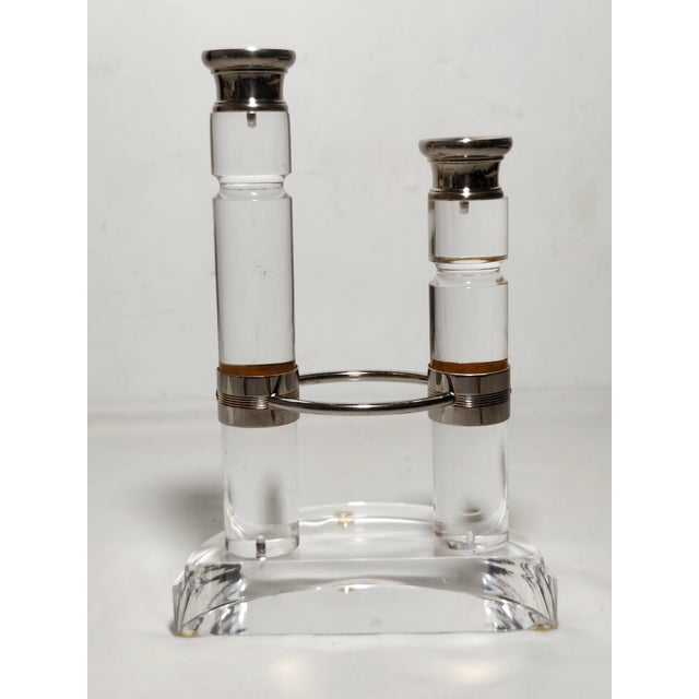 Vintage Spanish Acrylic and Metal Chandelier, 1970s, in Very Good conditions. Designed 1970 to 1979