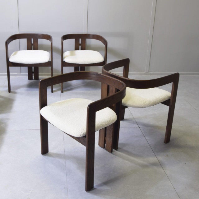Set of six chairs in the style of the Pigreco by Afra and Tobia Scarpa, reissued by Tacchini, produced in the late 1980s....