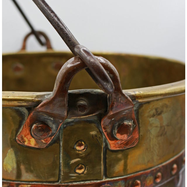 Late 19th Century Circa 1880 English Copper & Brass Large Bucket For Sale - Image 5 of 10