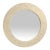 Vintage Capiz Shell Mosaic Round Wall Mirror – 32” Coastal Organic Modern Honeycomb Frame For Sale