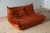 Orange Amber Orange Velvet Togo Living Room Set by Michel Ducaroy for Ligne Roset, Set of 5 For Sale - Image 8 of 18