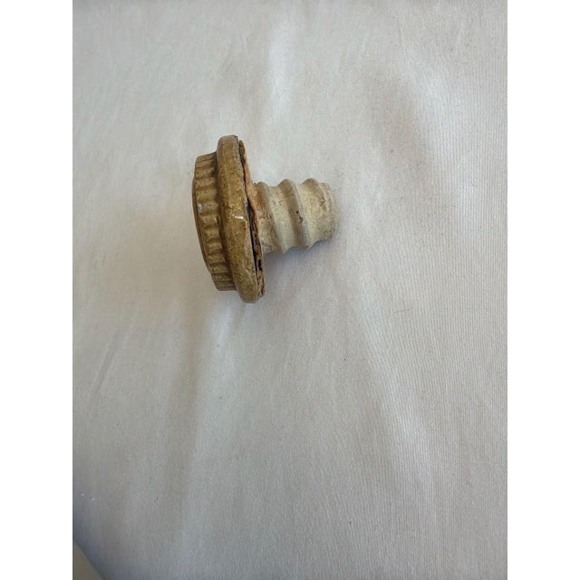 Beige Antique Stoneware Hot Water Bottle Foot and Bed Warmer Pottery For Sale - Image 8 of 10