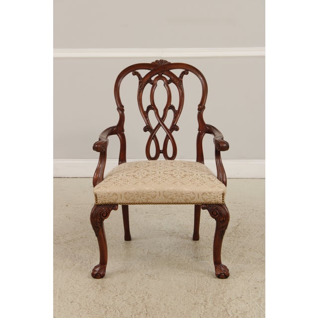 Chippendale Karges Set of 8 Chippendale Clawfoot Dining Room Chairs For Sale - Image 3 of 18