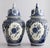 1960s Large Mid-Century Dutch Delft Lidded Ginger Jars Vases - A Pair For Sale - Image 5 of 10