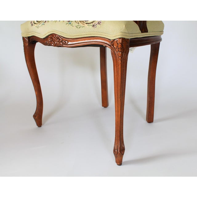 Late 20th Century French Louis XV Style Needlepoint Armchairs For Sale - Image 11 of 16