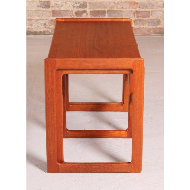 Mid-Century Modern Danish Teak Nesting Tables by Arne Hovmand Olsen for Mogens Kold, 1960s, Set of 3 For Sale - Image 9 of 12