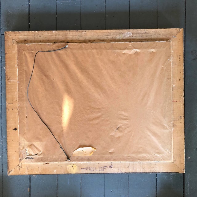 Original Vintage Floral Still Life Print Vintage Original Frame Red Velvet Liner For Sale In Philadelphia - Image 6 of 7