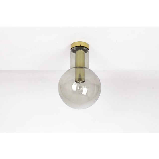 Gaetano Sciolari Large Brass Maxi Globe Flush Mount by Gaetano Sciolari for Raak, Netherlands, 1960s For Sale - Image 4 of 8