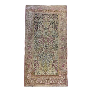 19th Century Persian Lavar Kirman Prayer Rug For Sale