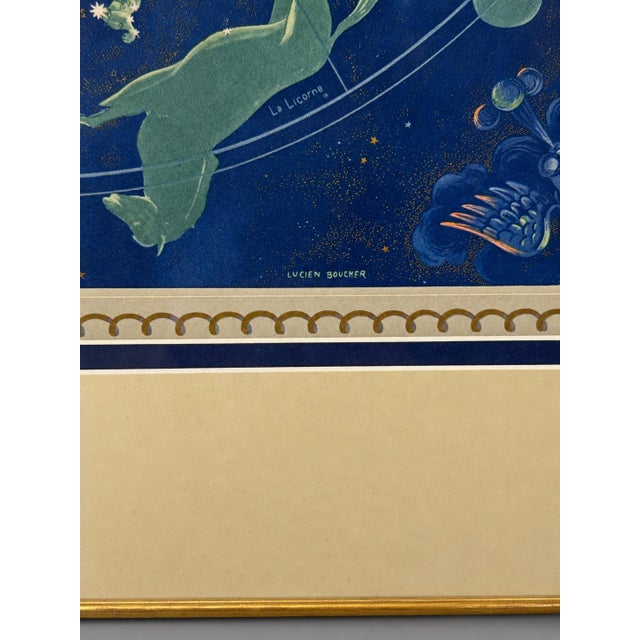 Lucien Boucher Air France Zodiac Planisphere Lithograph, France, 1951 For Sale In Providence - Image 6 of 11