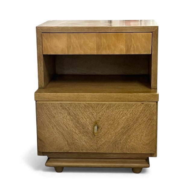 Mid-Century Modern American of Martinsville Mid-Century Modern Chevron Highboy & Nightstand Set For Sale - Image 3 of 12