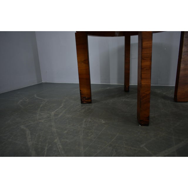 Wood Art Deco Round Table in Wood and Veneer, 1930s For Sale - Image 7 of 18
