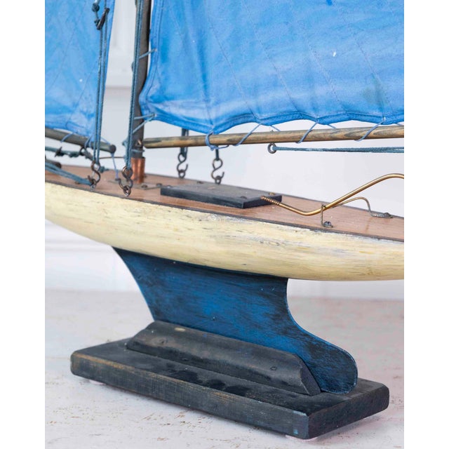 Old Star Wood & Tin Pond Yacht Southport, England, circa 1950. For Sale - Image 9 of 9