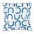 Abstract Schumacher X Hadiya Williams Threshold 20" Pillow in Lapis For Sale - Image 3 of 3