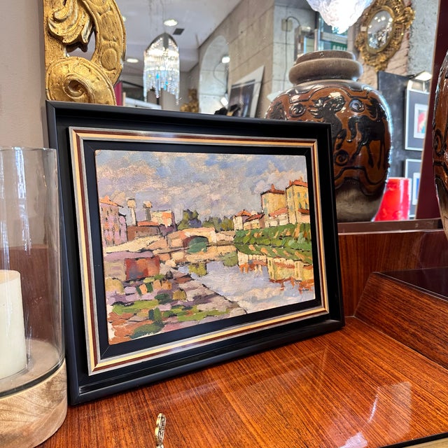 Marcel Gilly, Cityscape, 1949, Oil on Board For Sale - Image 3 of 18