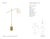 Suzanne Kasler by Visual Comfort Signature Frederick 52" Pivoting Floor Lamp in Hand-Rubbed Antique Brass with Linen Shade...