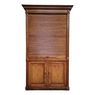 Antique Tambour Cabinet For Sale