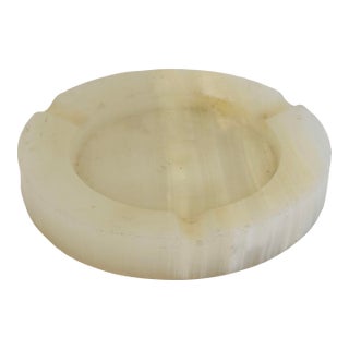 Vintage Large Round Stone Ashtray or Catchall Dish For Sale