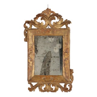 Baroque Mirror in Carved Gilded Wood For Sale