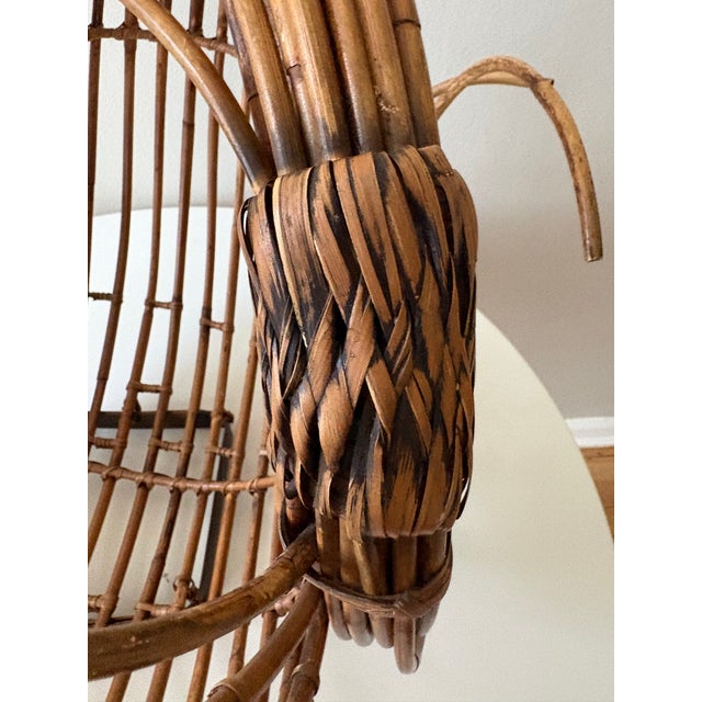 Late 20th Century Abstract Reed Sculpture Stunning Large Japanese Style Rattan Table Art