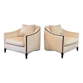 Ambella Atelier Art Deco Lounge Chairs, a Pair For Sale