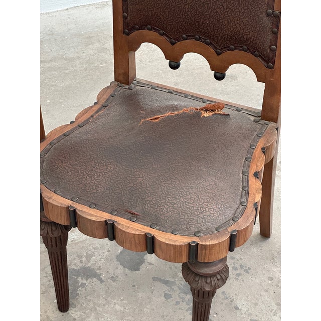 Art Deco Table, Chairs and Sideboards, 1940s, Set of 7 For Sale - Image 3 of 18