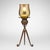 Antique Tiffany Studios Tripod Candlestick With Favrile Glass Shade For Sale - Image 9 of 10