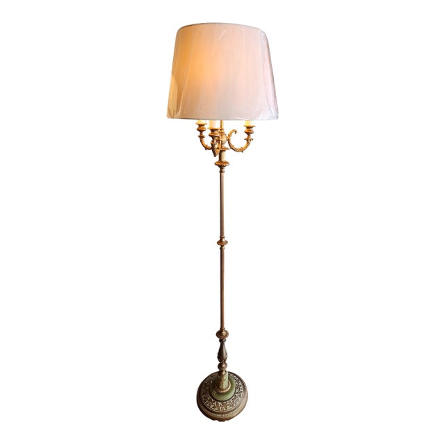 Vintage Brass Floor Lamp For Sale
