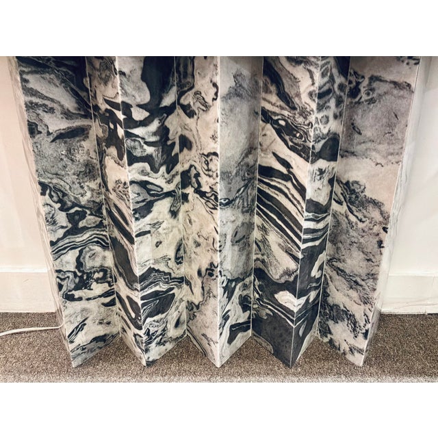 Contemporary Contemporary Gray and Black Marble Console Table For Sale - Image 3 of 6