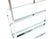 Contemporary, one part form with seven glass shelves, unmarked. 78 x 42 x 16 in.