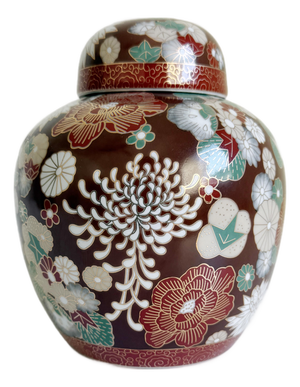 Gumps San Francisco Porcelain Ginger Jar, Late 20th Century