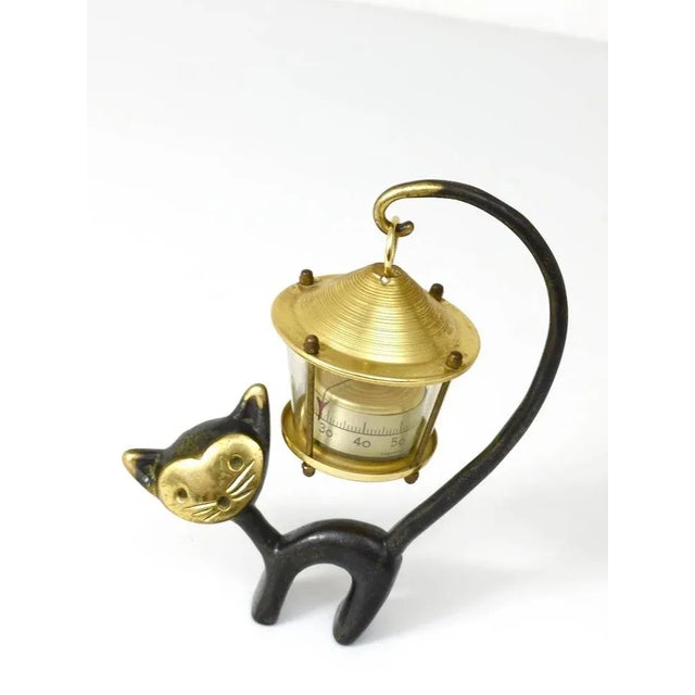 Cat Figurine with Thermometer by Walter Bosse for Hertha Baller, Austria, 1950s For Sale - Image 3 of 6