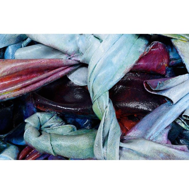 1990s Robert Patrick, Blue and Fuchsia, 1990s, Mixed Media For Sale - Image 5 of 7