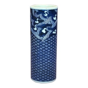 Vintage Hudson's Japan Ceramic Porcelain Blue Vase