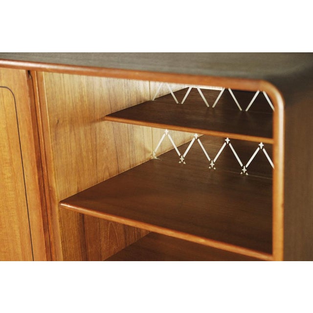 Vintage Danish Teak High Sideboard, 1950s For Sale - Image 13 of 18