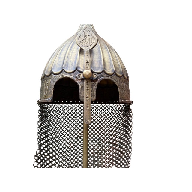 Solid Brass Engraved Chichak Helm For Sale - Image 10 of 13