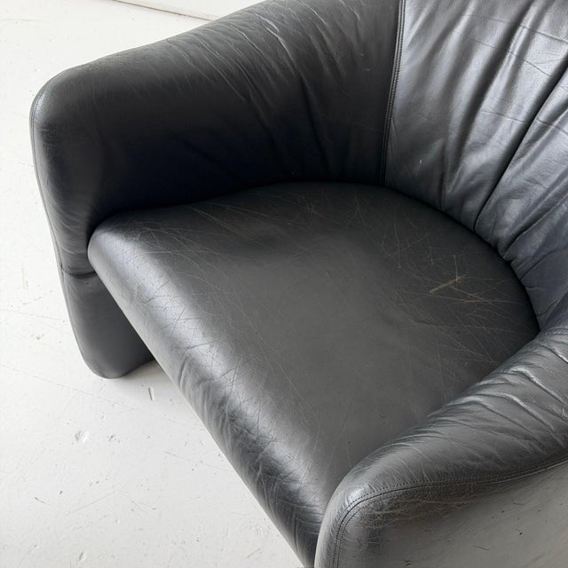 1970s 1970s Chubby Leather Lounge Chairs by Jules Heumann for Metropolitan For Sale - Image 5 of 11