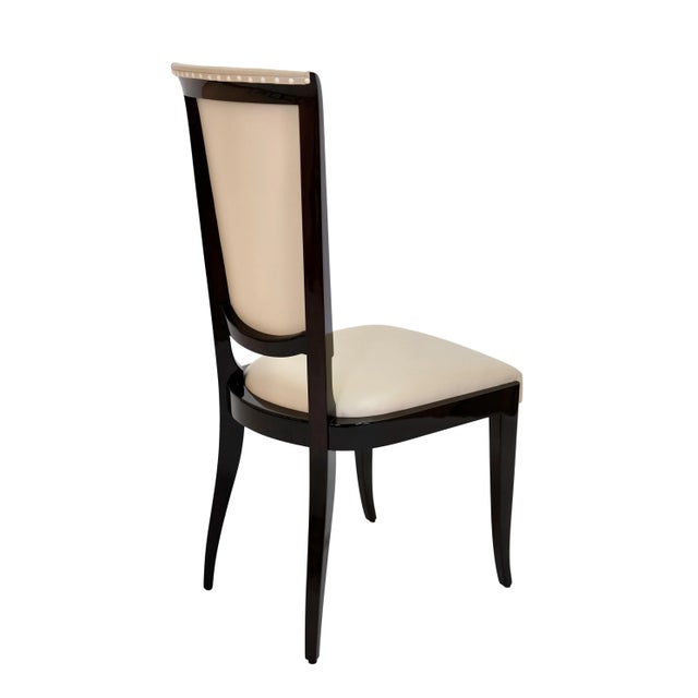 Art Déco French Hochlehner Chairs, 6 without, 2 with Armrests, 1930s, Set of 8 For Sale - Image 6 of 17