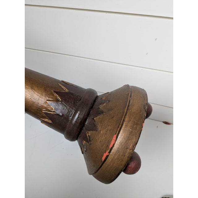 Mid 20th Century Brown Patina Decorative Finial For Sale - Image 4 of 9