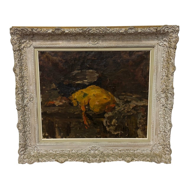 Odon Morinyi (Hungarian, 1877-1958), Impressionist Still Life With Duck, 1942 For Sale