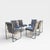 Metal Set of Six 1980s Chrome Cantilever Dining Chairs in Gray Velvet For Sale - Image 7 of 13