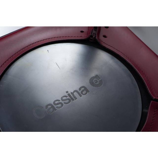 Cab 412 Bordeaux Red Chair Set by Mario Bellini for Cassina, 1990s, Set of 8 For Sale - Image 15 of 17