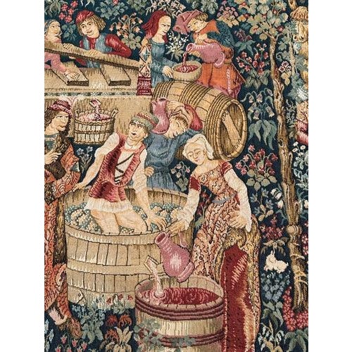 Vintage French Aubusson Medieval Style Jacquard Tapestry, 1970s For Sale - Image 3 of 18